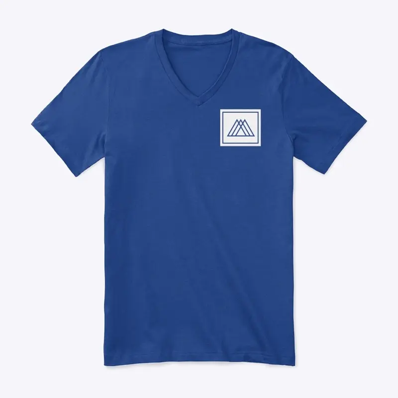 CVJJA Casual V-Neck (White on Blue)