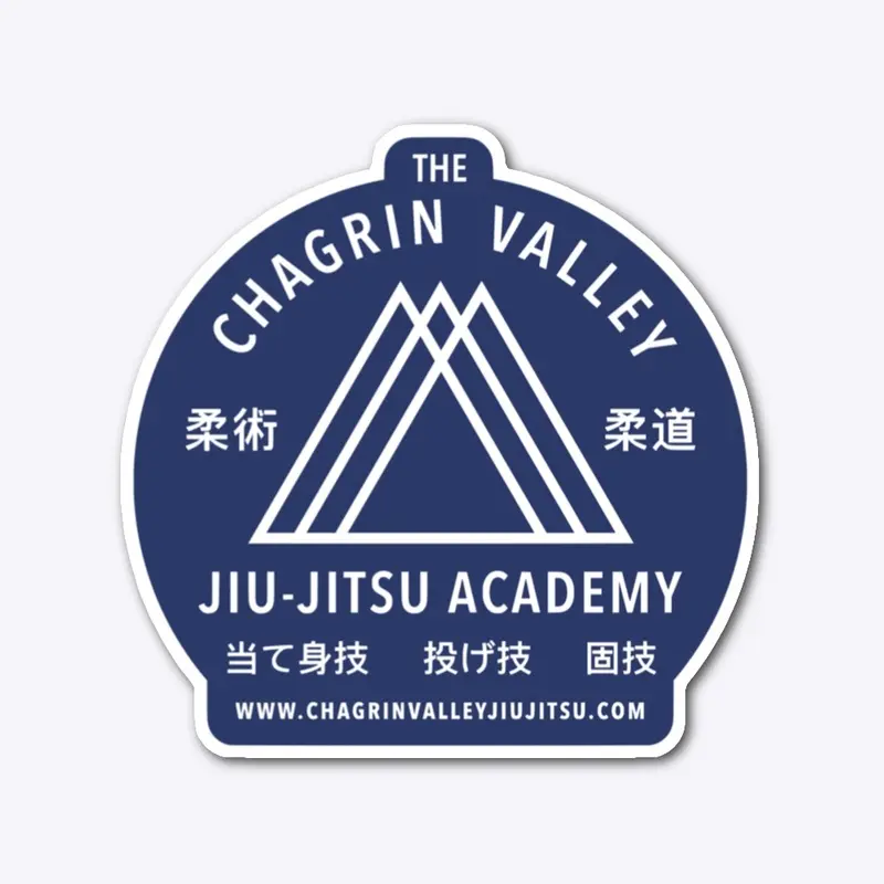 CVJJA Die-Cut Sticker (White on Blue) 