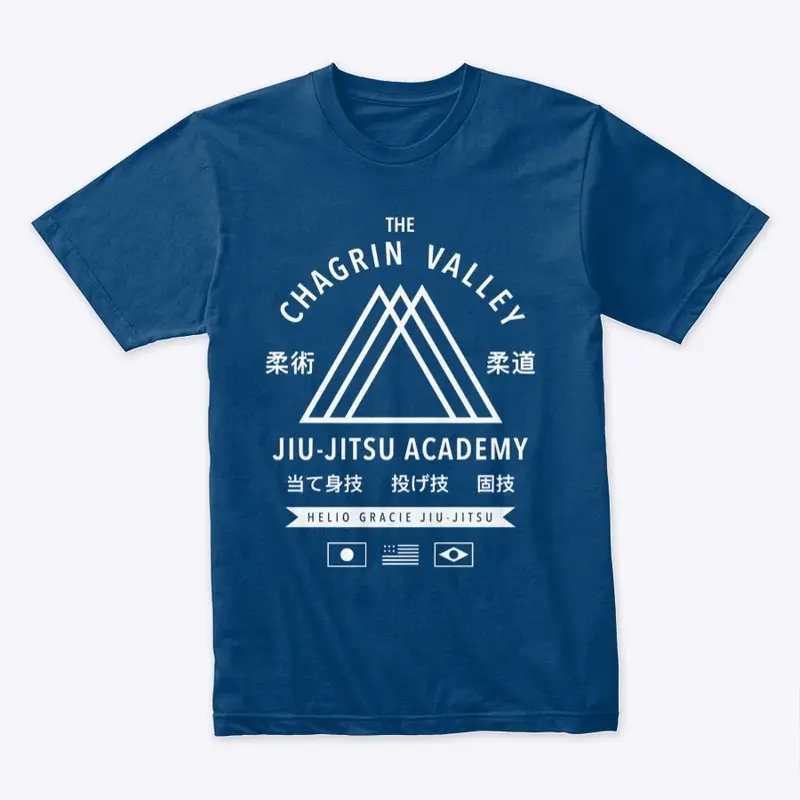 CVJJA Basic Crew T (White on Blue)